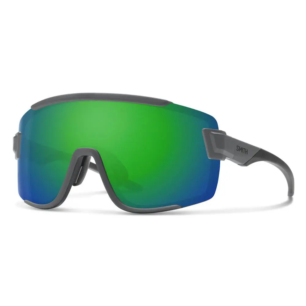 Smith Wildcat Sunglasses +bonus Lens+ Protective Hard Case+ Lifetime Warranty Mat Cement / Green Mirror CP+ Clear by Smith Optics