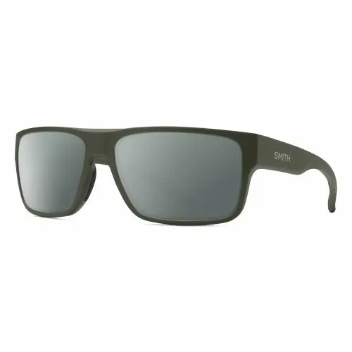 Soundtrack Unisex Rectangle Polarized Sunglasses in Moss Green 61mm Smoke Grey Polar by Smith Optics