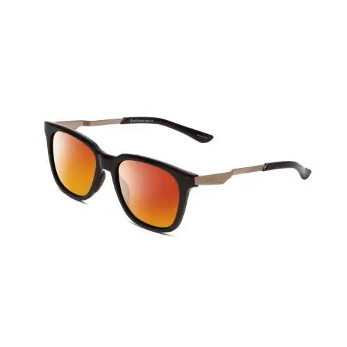 Roam Unisex Classic Polarized Sunglasses Gloss Black 53mm 4 Options Red Mirror Polar by Smith Optics