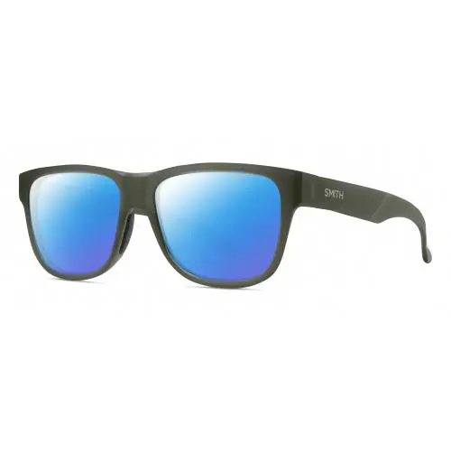 Smith Optics Lowdown Slim 2 Unisex Polarized Sunglasses Moss Crystal Green 53 mm - Frame: Multicolor, Lens: Blue Mirror Polar