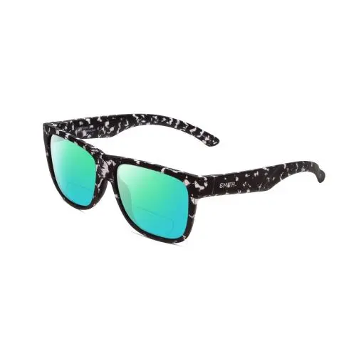 Smith Lowdown 2 Polarized Bi-focal Sunglasses in Black Tortoise 55 mm 41 Options Green Mirror by Smith Optics