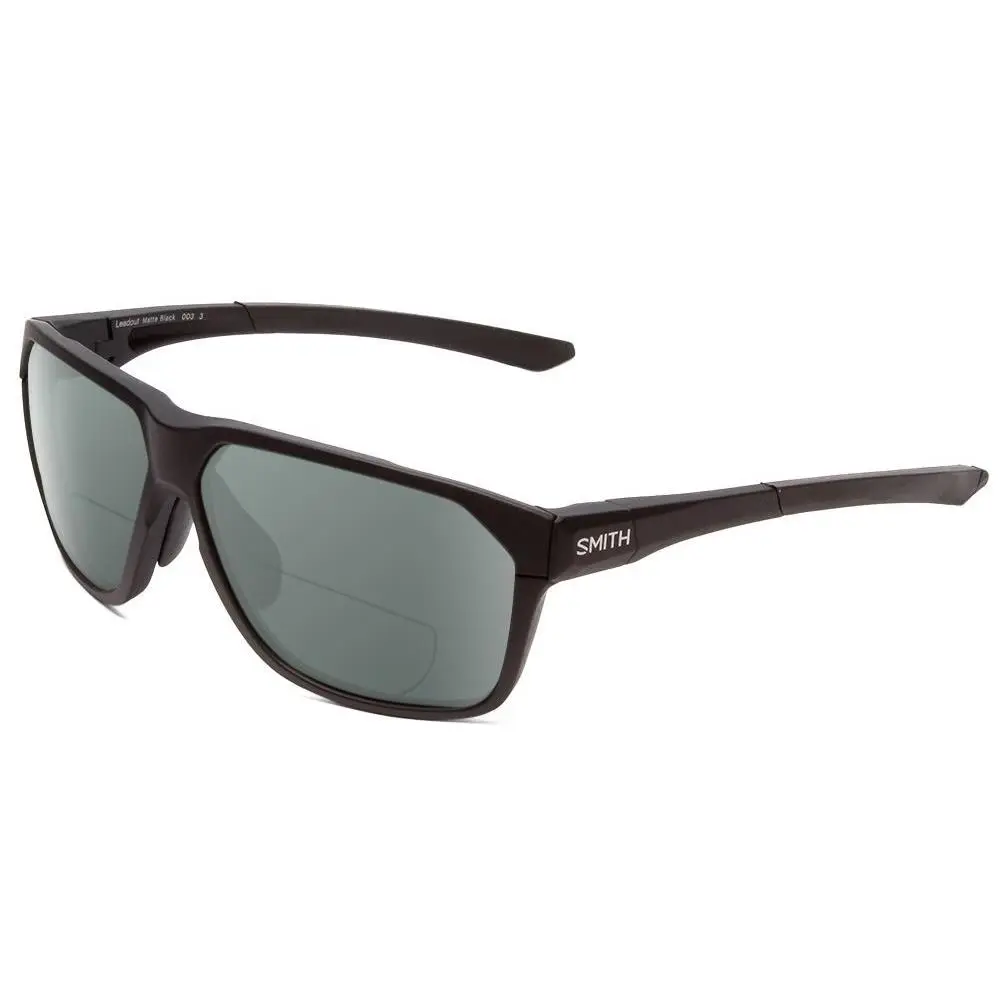 Smith Leadout Polarized Bi-focal Sunglasses in Matte Black 63 mm 41 Lens Options Grey by Smith Optics