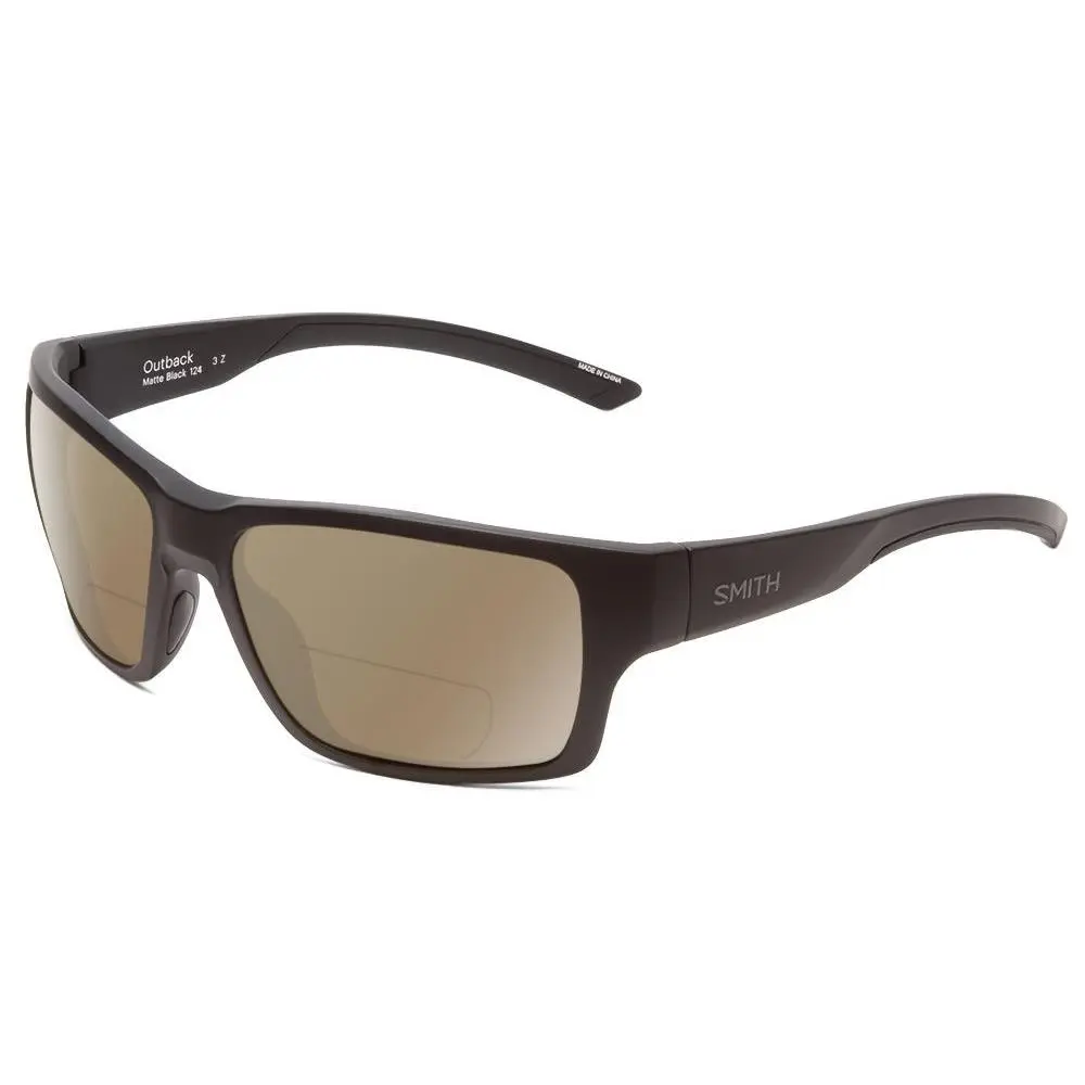 Smith Outback Polarized Bi-focal Sunglasses in Matte Black 59 mm 41 Lens Options Brown by Smith Optics