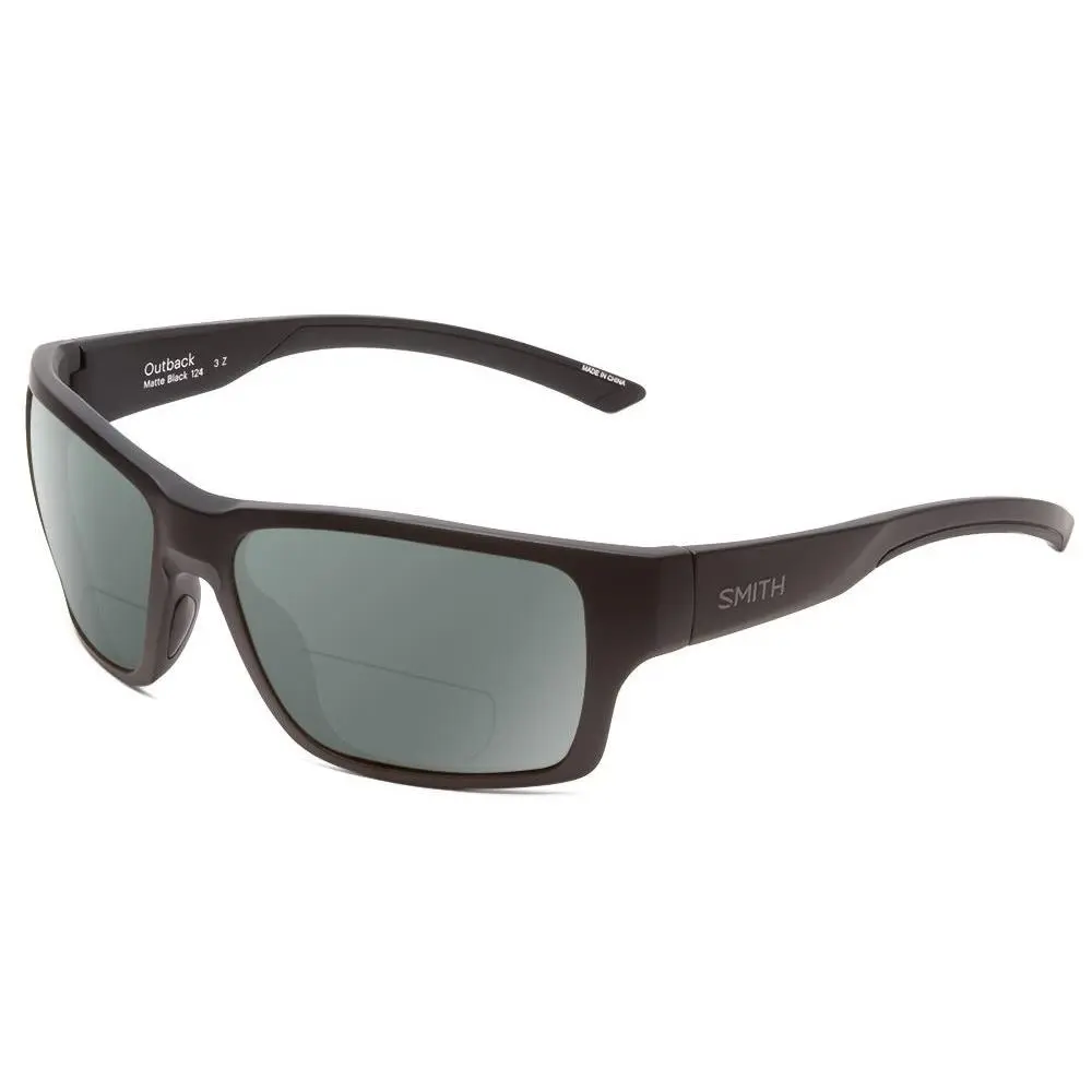 Smith Outback Polarized Bi-focal Sunglasses in Matte Black 59 mm 41 Lens Options Grey by Smith Optics