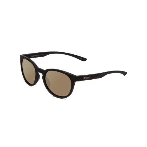 Smith Eastbank Round Unisex Polarized Sunglasses in Black 52mm Choose Lens Color Amber Brown Polar by Smith Optics