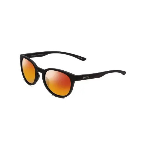 Smith Eastbank Round Unisex Polarized Sunglasses in Black 52mm Choose Lens Color Red Mirror Polar by Smith Optics