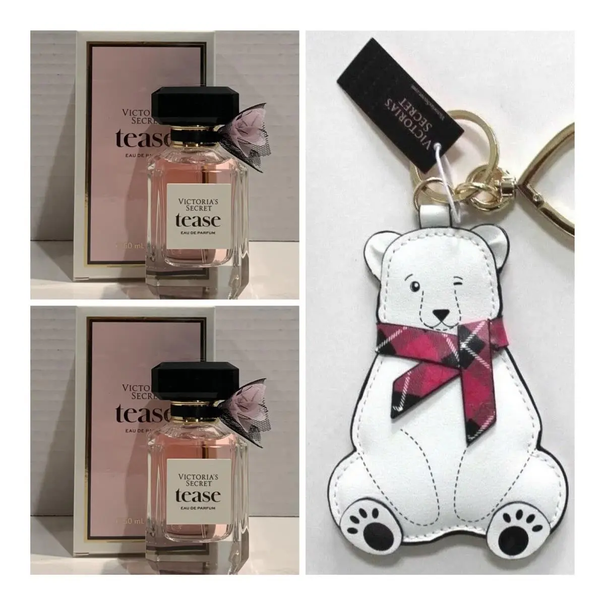 Victoria`s Secret Tease Eau de Parfum 1.7 Fl.oz. 2 and VS Keycha by Victoria's Secret