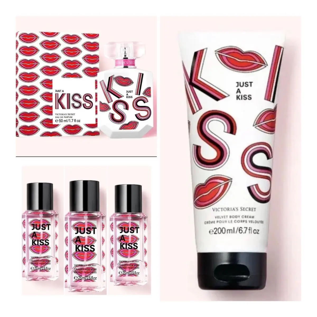 Victoria’s Secret Just A Kiss Eau de Parfum 1.7 Fl.oz. / Mist 3 / Body Cream