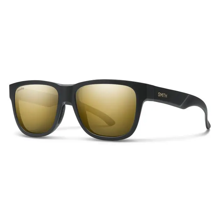 Smith Lowdown Slim 2 Sunglasses - Chromapop Polarized Black Gold - Matte Black - Frame: Matte Black