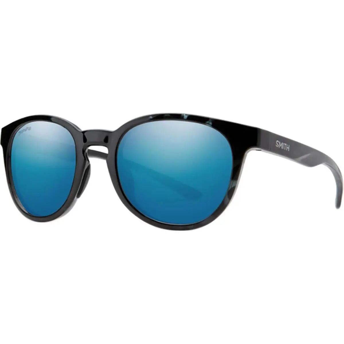 Smith Optics Adult Eastbank Polarized Black Ice Tort/blue Mirror OS Sunglasses - Black Ice Tort/Blue Mirror, Frame: Black, Lens: Blue