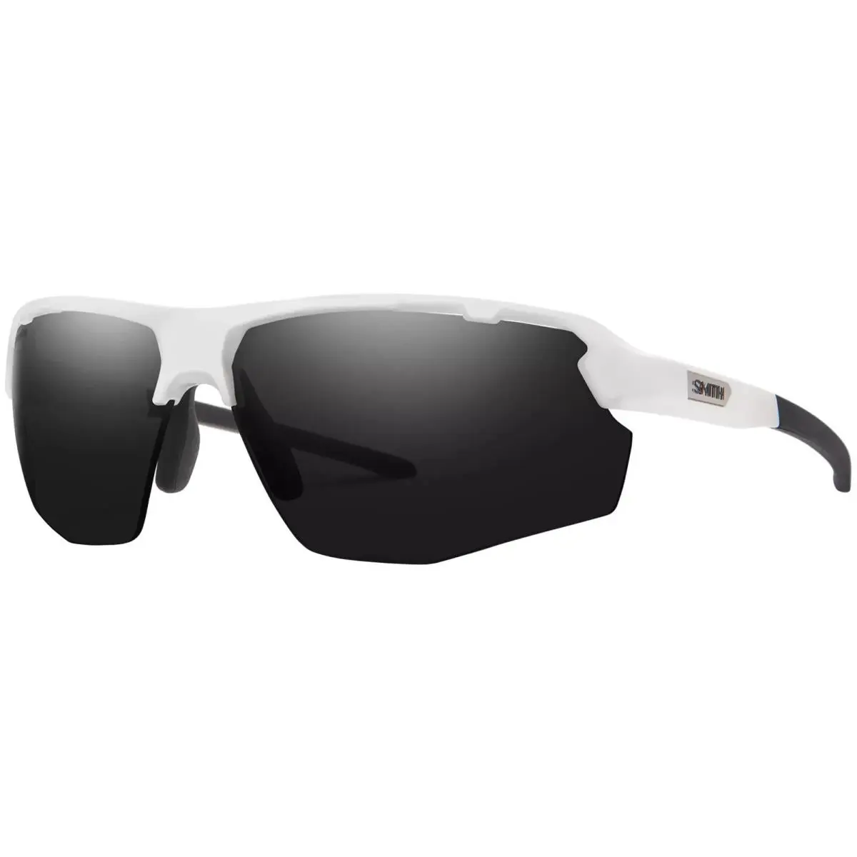 Smith Optics Resolve White Wrap Semi-rimless Chromapop Sunglasses 204926VK6701C - Frame: White, Lens: Black