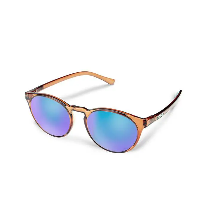 Smith Optics Suncloud Metric Sunglasses - Transparent Brown - Polarized Blue Mirror