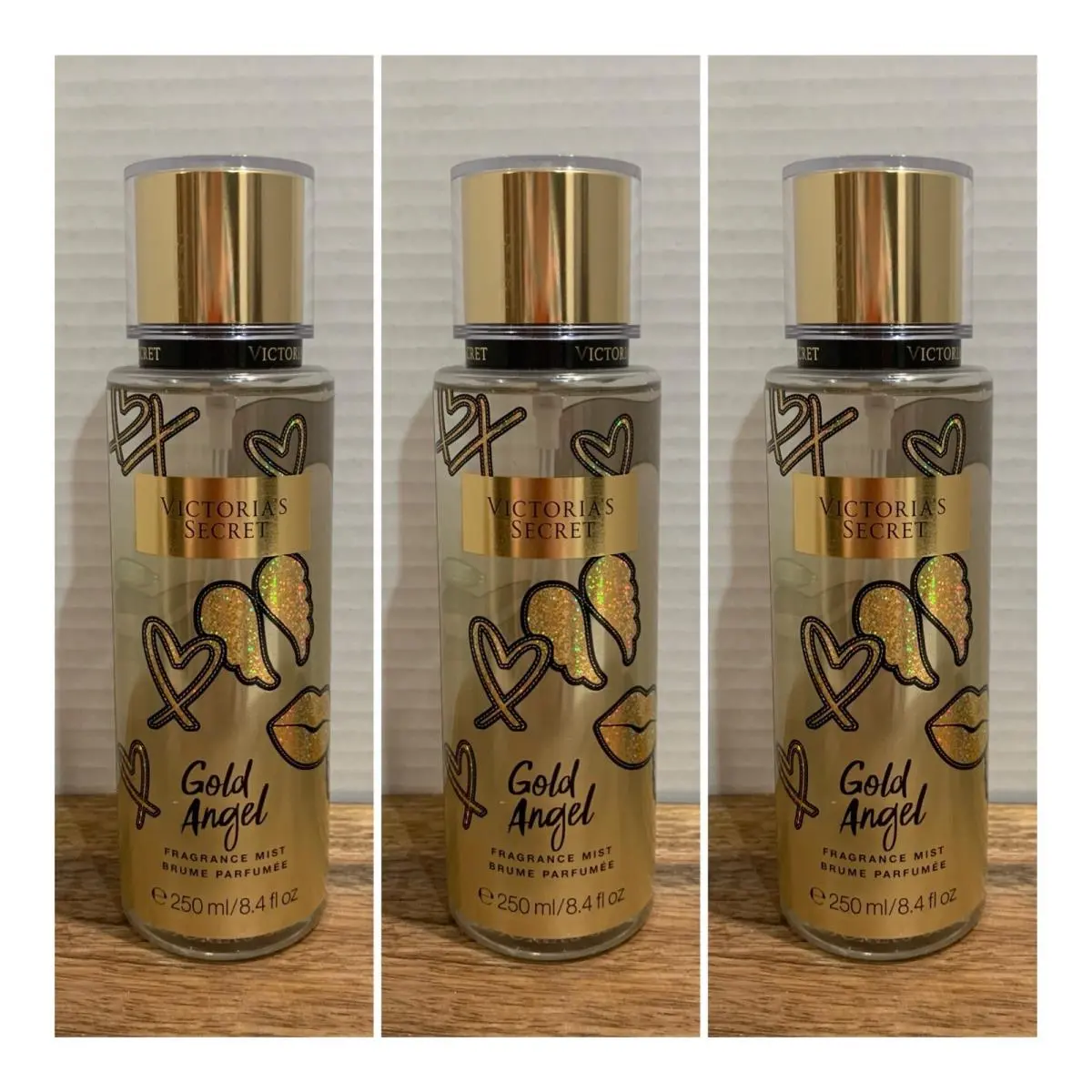 Victoria’s Secret Gold Angel Fragrance Mist 8.4 Fl.oz. Lot of 3 by Victoria's Secret