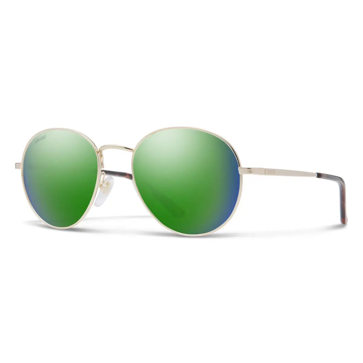 Smith Prep Gold Polarized Green Mirror 53 mm Unisex Sunglasses - Frame: Gold, Lens: Green