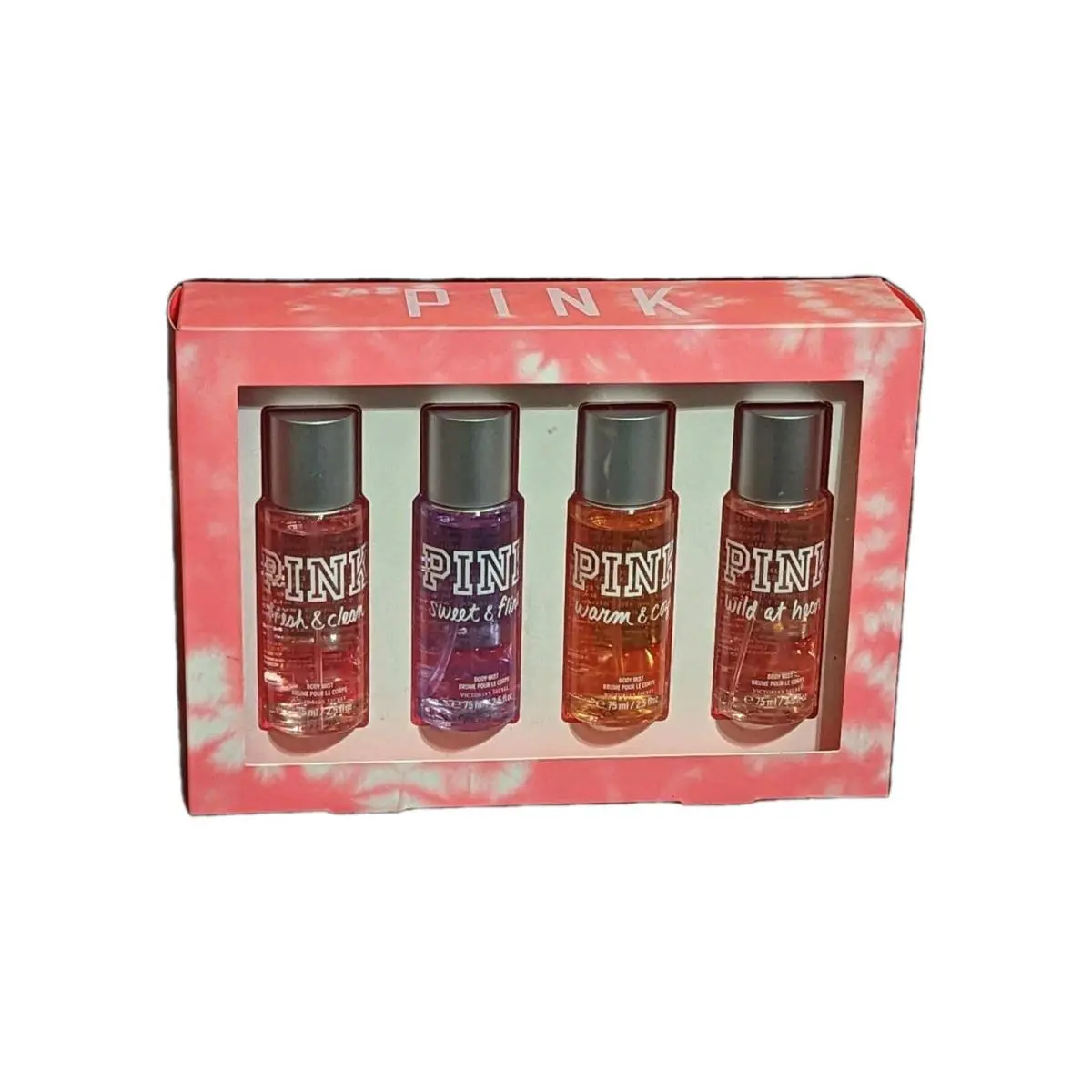 Victoria`s Secret Pink Body Mist Sweet Flirty Warm Cozy Wild At Heart Freshclean