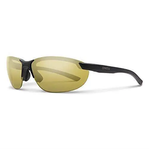 Smith Parallel 2 Rimless Sunglasses Black/polarized Gold Mirror Ignitor Rose Red by Smith Optics