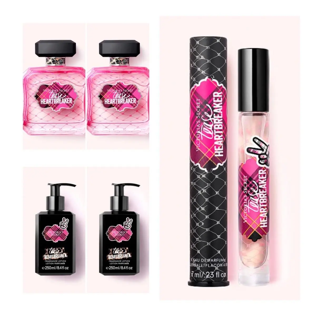 Victoria`s Secret Tease Heartbreakerer Edp 3.4 Fl.oz 2 /rollerball /lotion 2 by Victoria's Secret