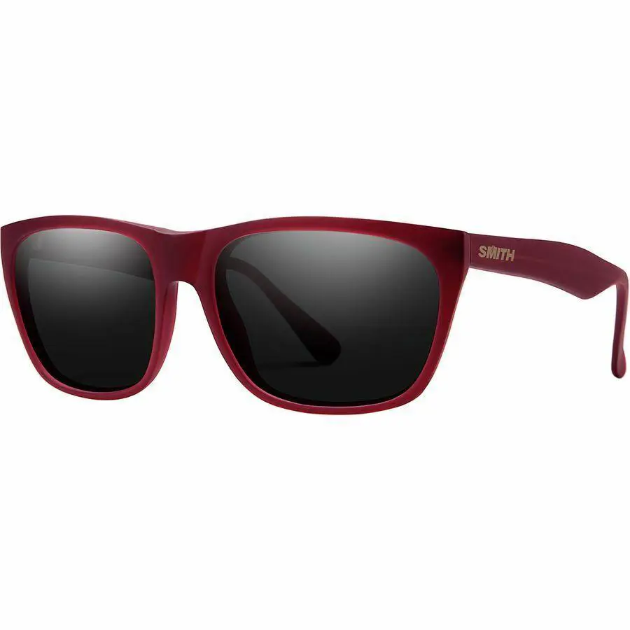 Smith Optics Tioga Sunglasses Matte Crystal Deep Maroon / Blackout