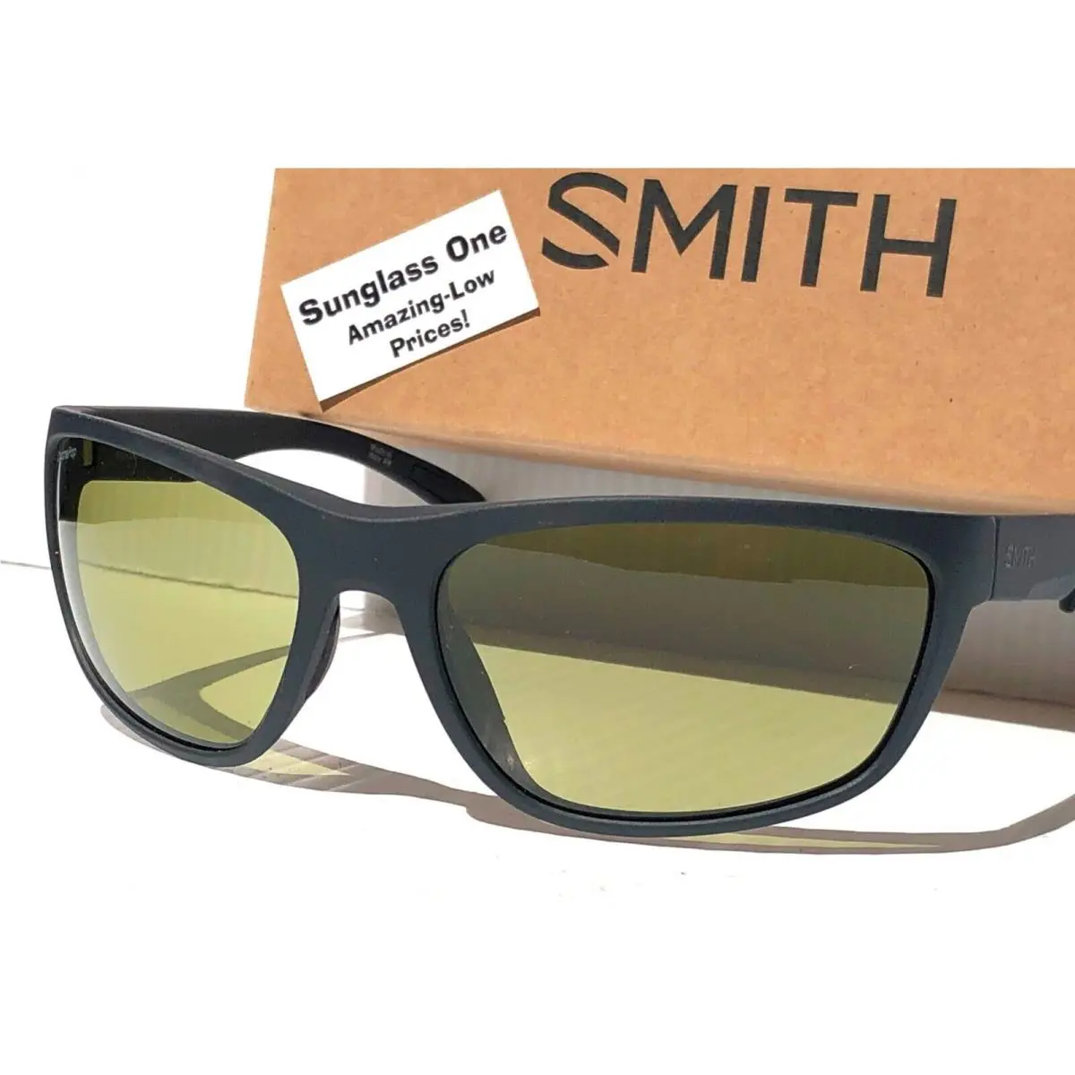 Smith Optics Redding Black Chromapop Polarized Low Light Yellow Glass Sunglass