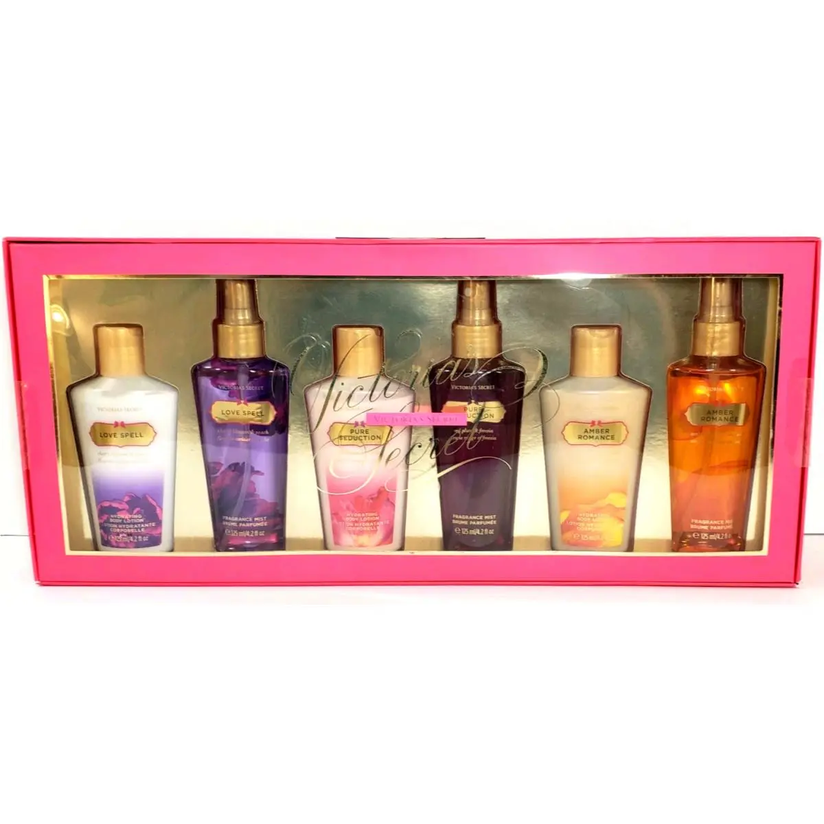 Victoria`s Secret Set 6 Piece Fragrance Mist Body Lotion Huge Gift Set Rare