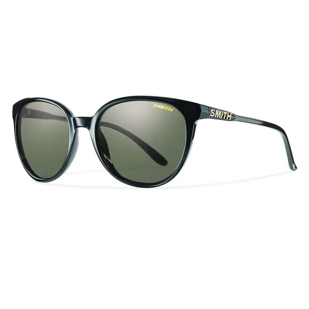 Smith Optics Round Classic Sunglasses Black Grey Polarized Lens Cheetah