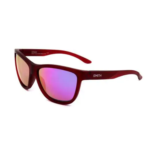 Eclipse Unisex Cat Eye Sunglasses Red/chromapop Purple Mirror 58 mm by Smith Optics