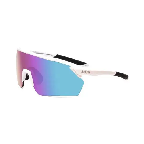 Smith Ruckus Wrap Sunglasses White w/ Chromapop Violet Mirror Plus Rose Red Lens - Frame: Multicolor, Lens: Multicolor