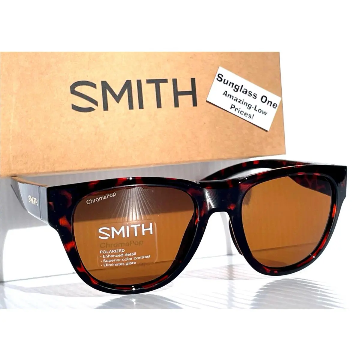 Smith Optics Rockaway Tortoise Chromapop Polarized Brown Lens Sunglass