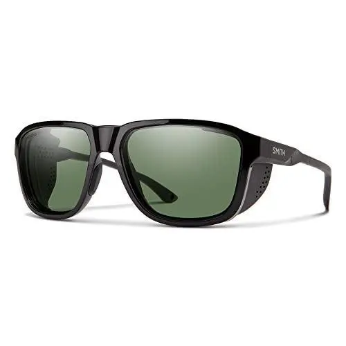 Smith Optic Embark Wrap Sunglasses in Gloss Black/chromapop Polarized Gray Green by Smith Optics