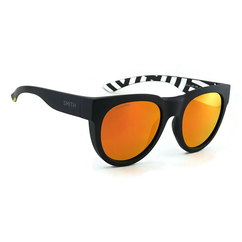 Smith Crusader Sunglasses Squall / Chromapop Red Mirror Lens - Frame: Squall - Black White Pattern, Lens: ChromaPop Platinum Mirror