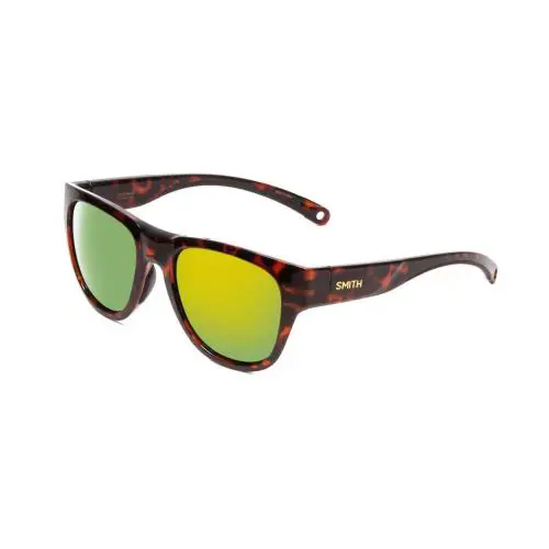 Smith Rockaway Ladies Cateye Sunglasses Tortoise/cp Polarized Green Mirror 52 mm by Smith Optics