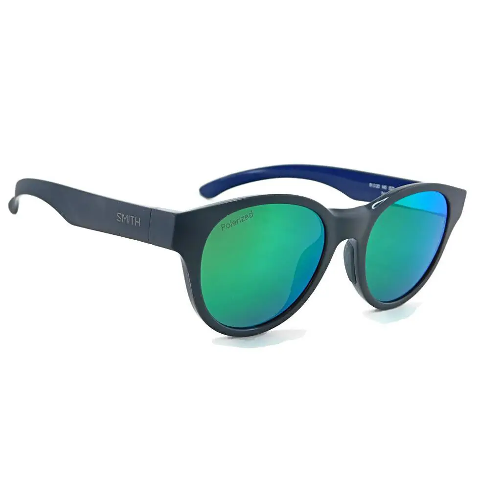 Smith Snare Polarized Sunglasses Matte Grey Blue / Polar Green Mirror Lens