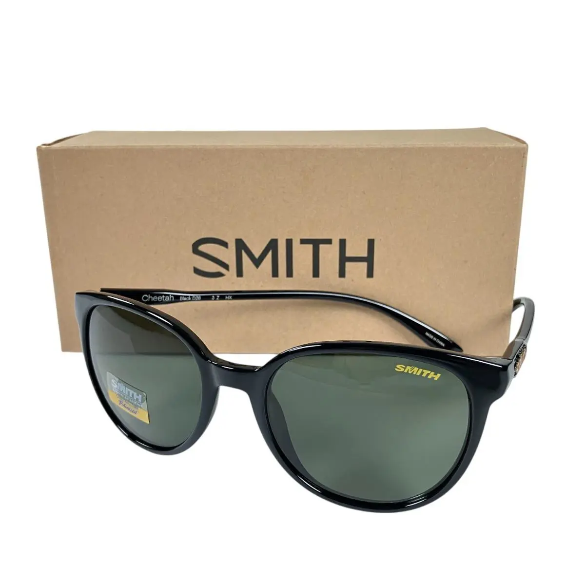 Smith Cheetah Sunglasses Black Carbonic Polarized Gray Geen Lens