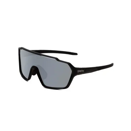 Smith Shift Mag Wrap Semi-rimless Sunglass Black/cp Platinum Mirror Clear 136 mm by Smith Optics
