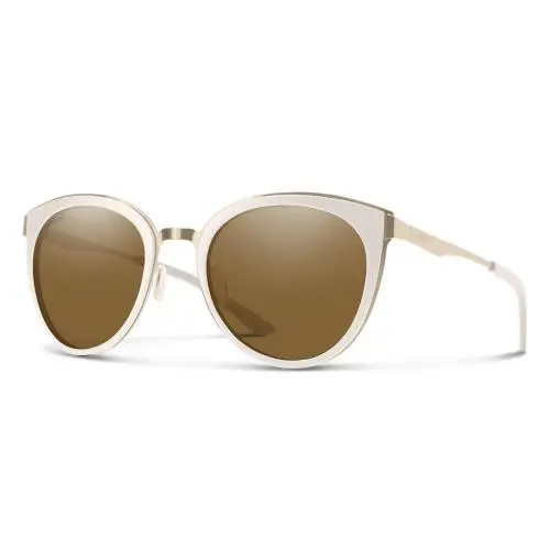 Smith Somerset Cateye Sunglasses in White Gold/photochromic Polarized Brown 53mm