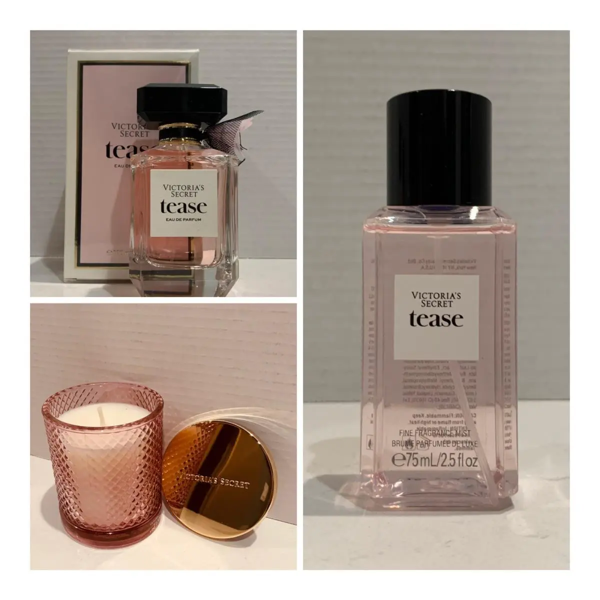 Victoria`s Secret Tease Eau de Parfum 3.4 Fl.oz. / Fragrance Mist / Candle by Victoria's Secret