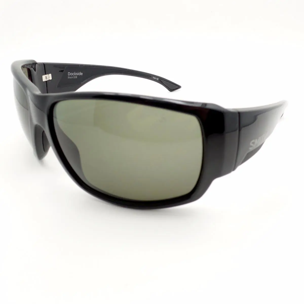 Smith Optics Dockside Black Polarized Chroma Pop Sunglasses - Frame: Black, Lens: Grey Green