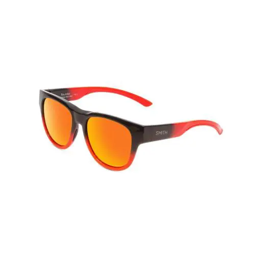 Smith Optics Rounder Unisex Round Sunglasses Dark Grey Black/red Chromapop 51 mm - Frame: Multicolor, Lens: Red