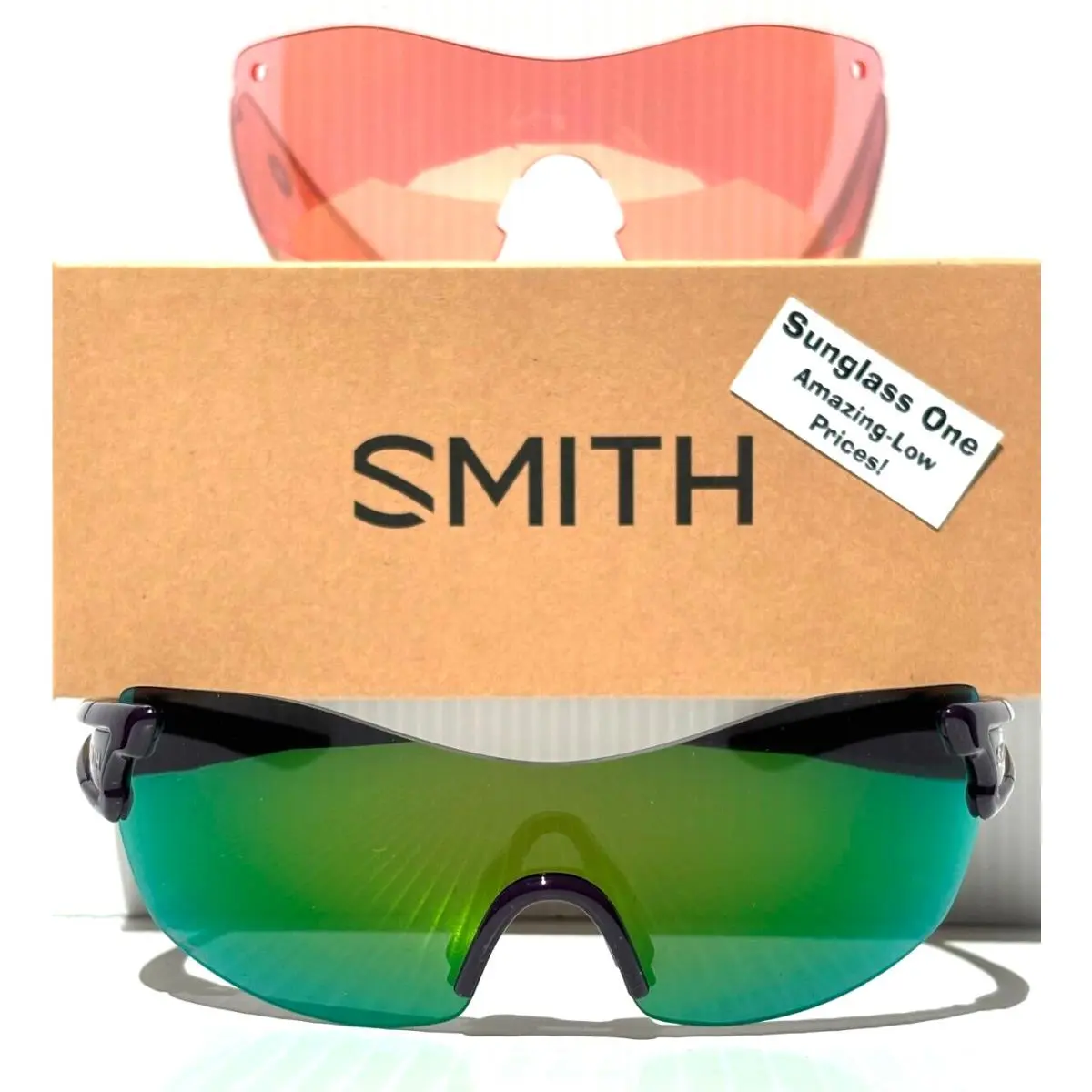 Smith Optic Pivlock Asana Black Cherry Chromapop Green Low Light Lens Sunglass