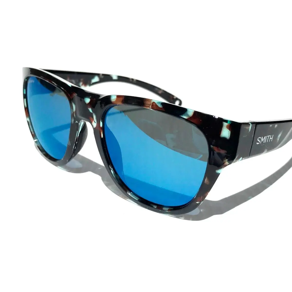 Smith Optics Rockaway Sky Tortoise Chromapop Pol Glass Blue Mirror Sunglass