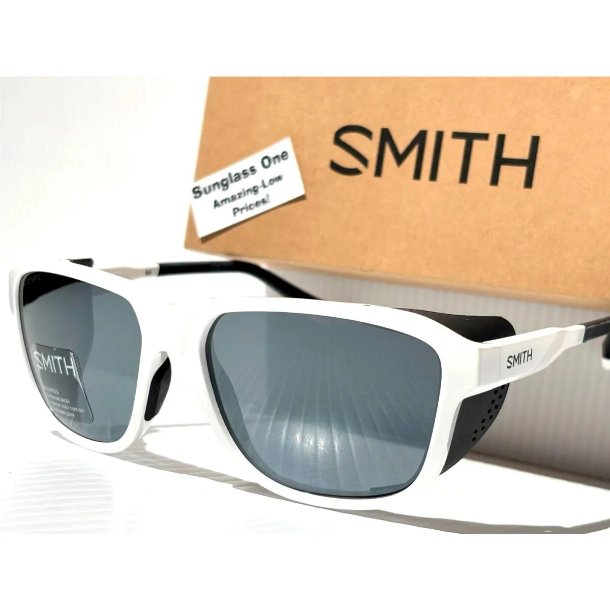 Smith Optics Embark White Chromapop Polarized Platinum Mirror Lens Sunglass