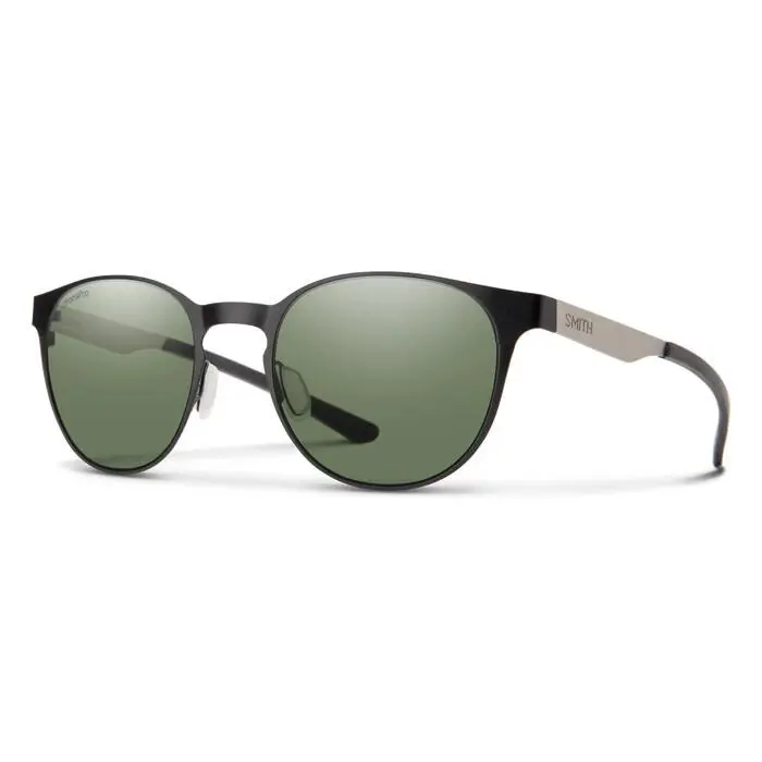 Unisex Smith Eastbank Metal Sunglasses OS Black Silver Gray Green Lens - Frame: Black