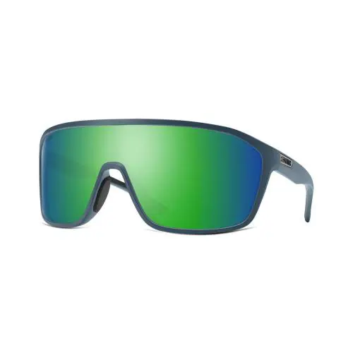 Smith Boomtown Sunglasses Crystal Blue/photochromic Chromapop Green Mirror 99 mm by Smith Optics