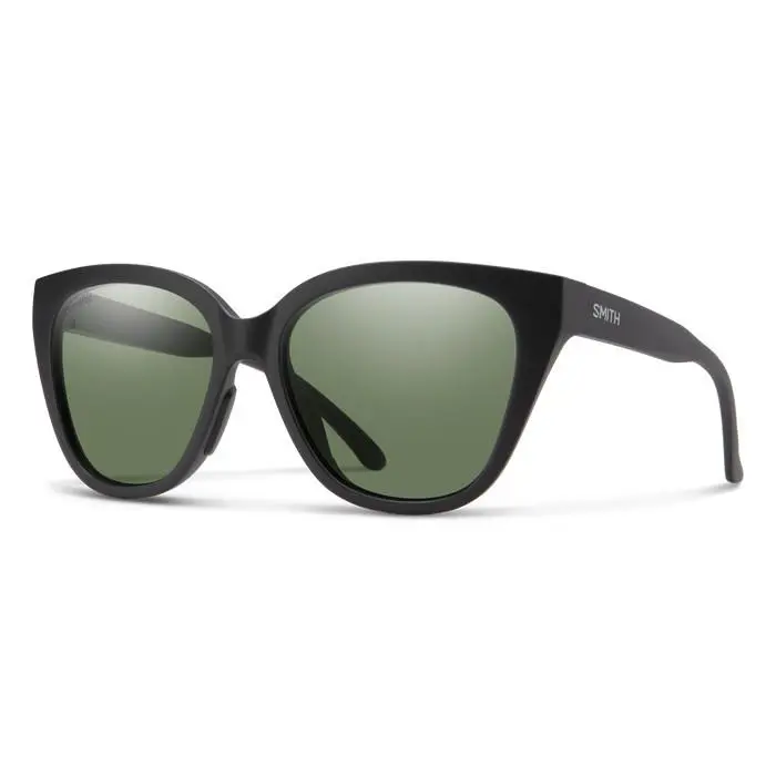 Smith Era Lady Cateye Sunglasses Matte Black/chromapop Polarized Gray Green 55mm - Frame: Black, Lens: Multicolor