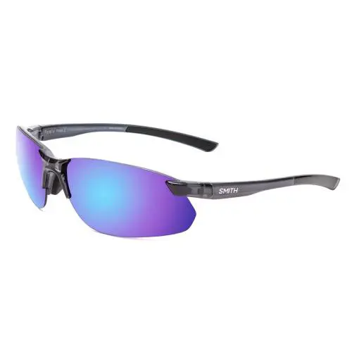 Smith Parallel Max 2 Sunglass Mediterranean Polarized Blue Mirror Ignitor Rose