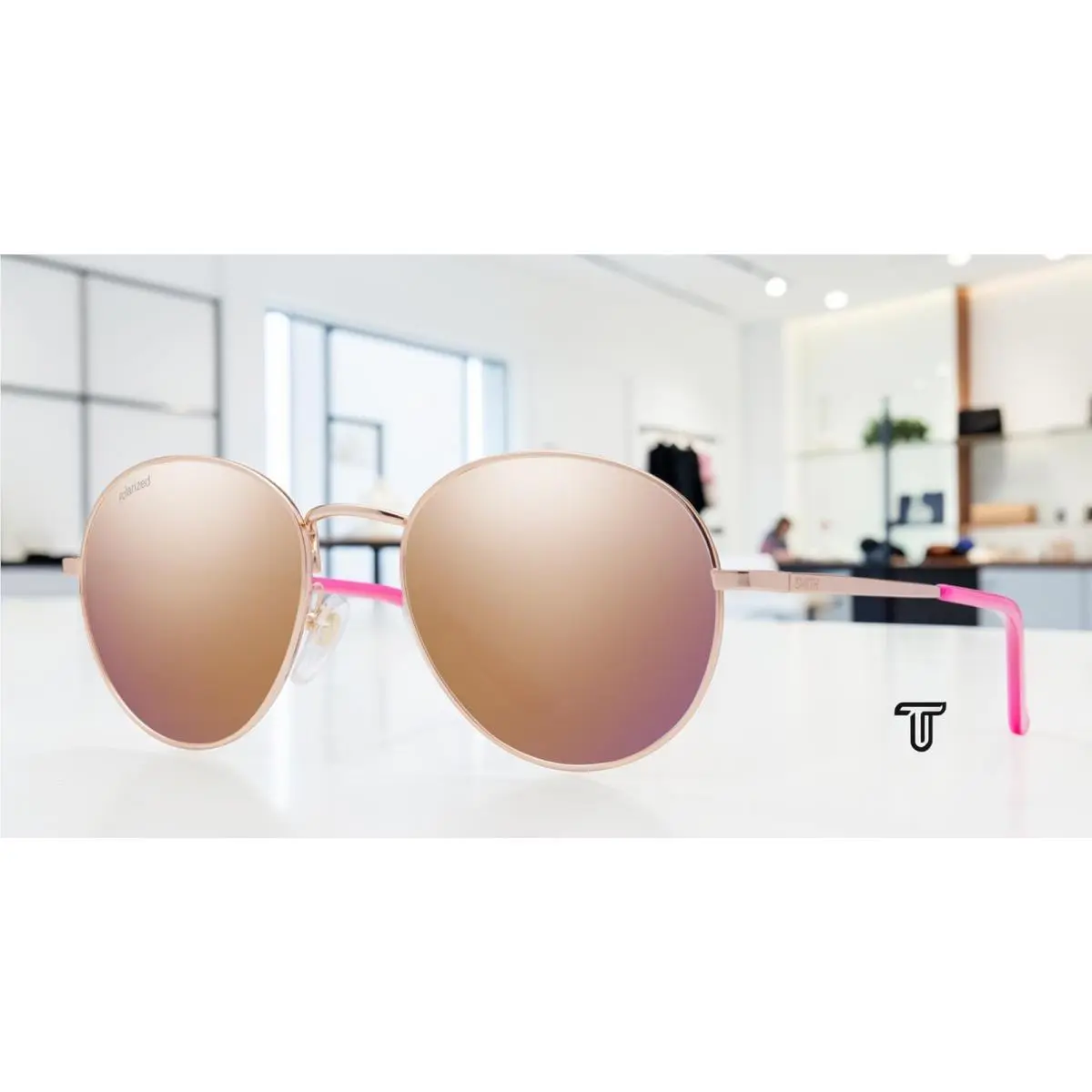 Smith Prep Rose Gold Polarized Rose Gold 53 mm Unisex Sunglasses by Smith Optics
