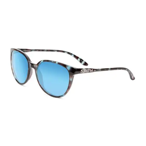 Smith Cheetah Ladies Cateye Sunglasses Sky Tortoise/cp Polarize Blue Mirror 54mm - Frame: Multicolor, Lens: Multicolor