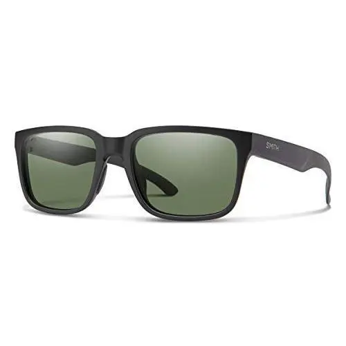 Smith Headliner Square Sunglasses in Matte Black/chromapop Polarized Gray Green