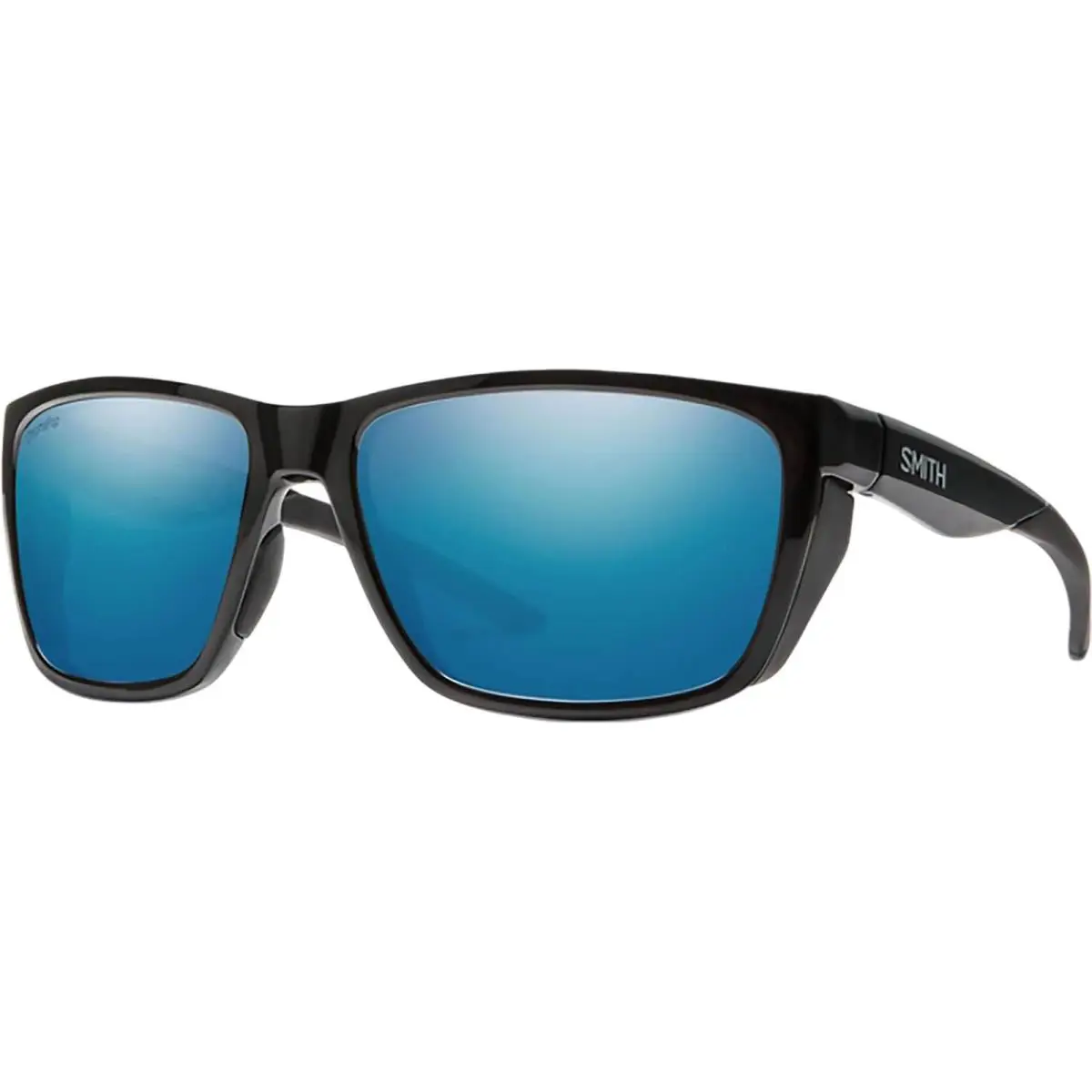 Smith Optics Mens Longfin Chromapop Lifestyle Black/blue One Size Sunglasses - Frame: Black, Lens: Blue