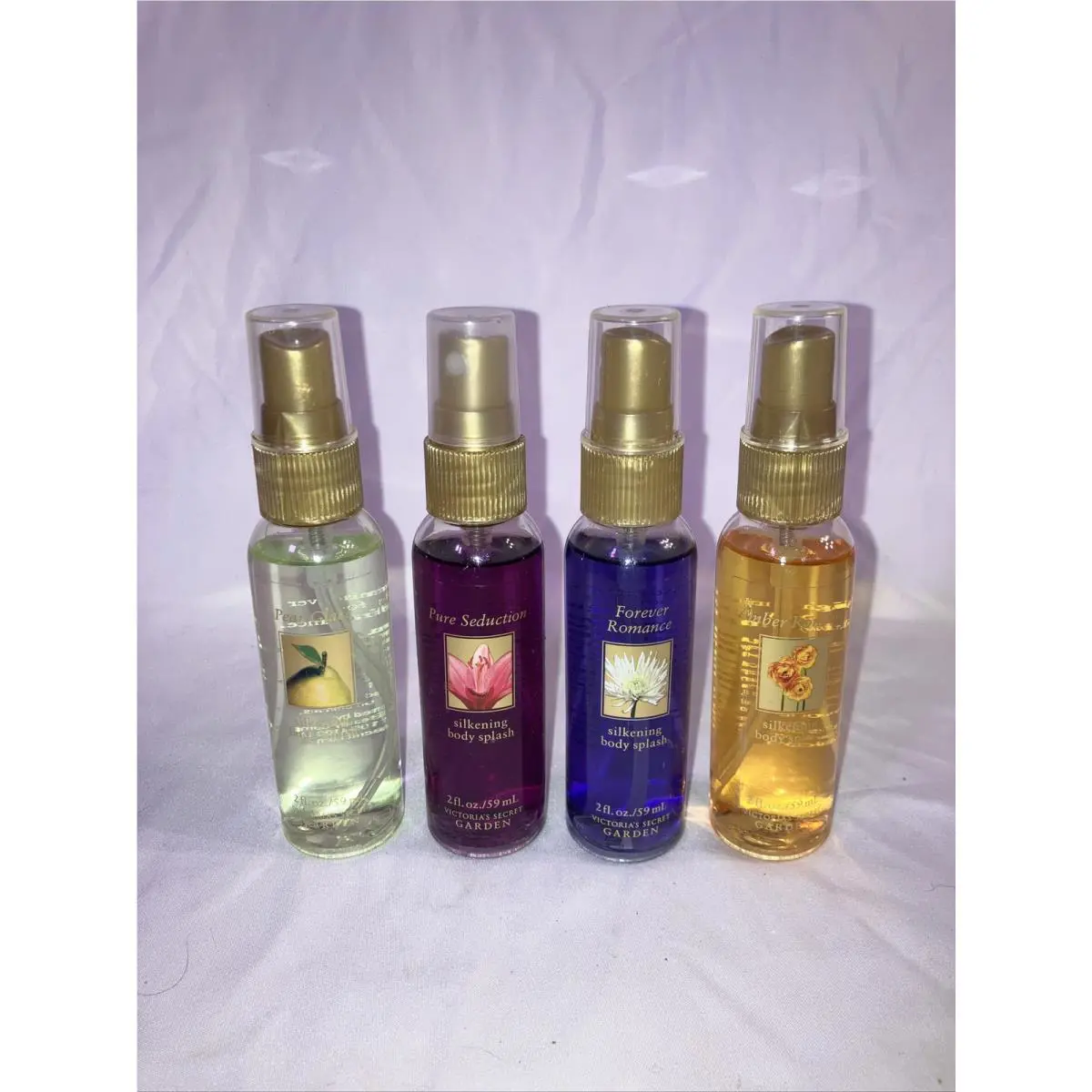 Victoria’s Secret Vintage Collection Set Of 4 Silkening Body Splash 2 Oz Each